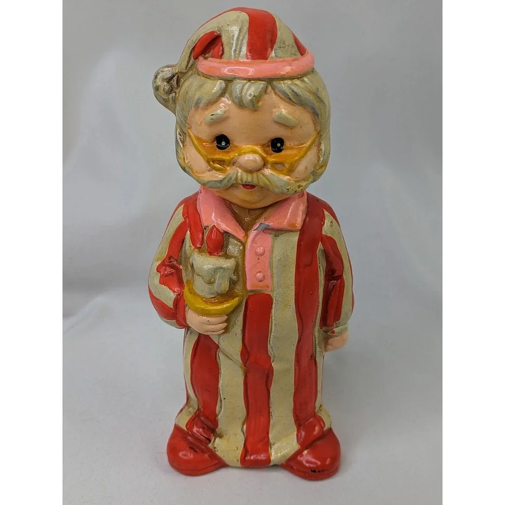 Vintage Santa Claus Figure‎ Pajamas 7 Inch Japan